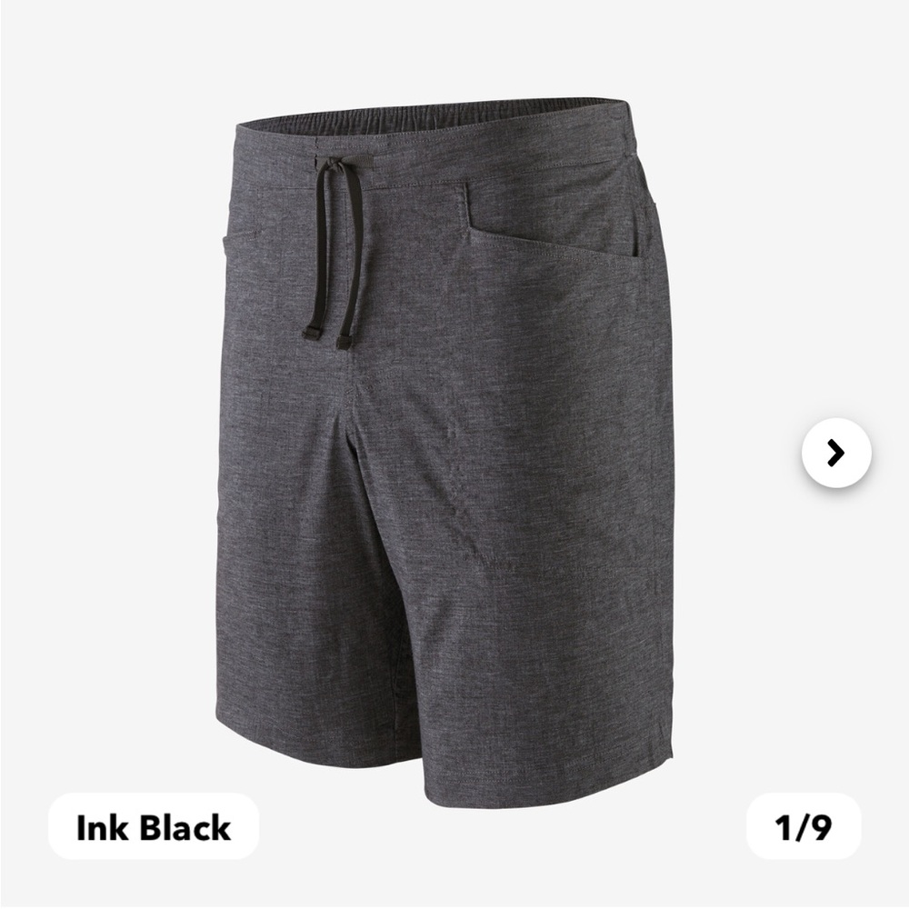 Men’s Patagonia Hampi Rock Shorts 10”-COLOR IS Navy or a dark chambray blue